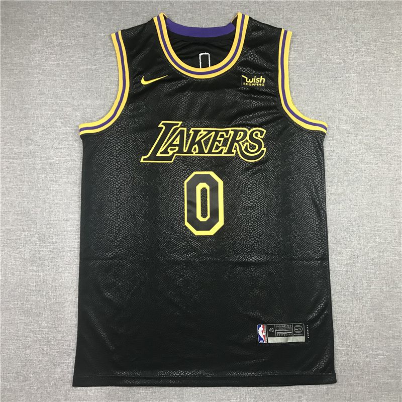 Men Los Angeles Lakers #0 Westbrook Black Game Nike 2021 NBA Jersey->los angeles lakers->NBA Jersey